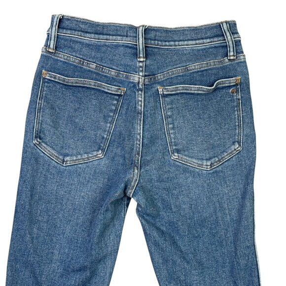 Madewell Jeans Womens 27 Blue 10" High Rise Skinny Zip Fly Custom Flare Hem - Picture 6 of 12
